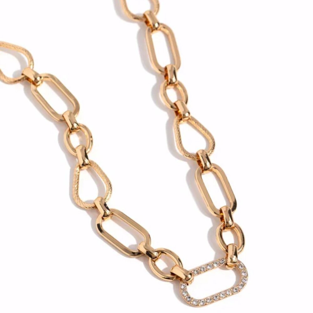 Paparazzi Sentimental Sequence Gold Necklace & Earrings Set